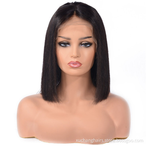 short black synthetic wig bob lace front synthetic wig black woman synthetic wig